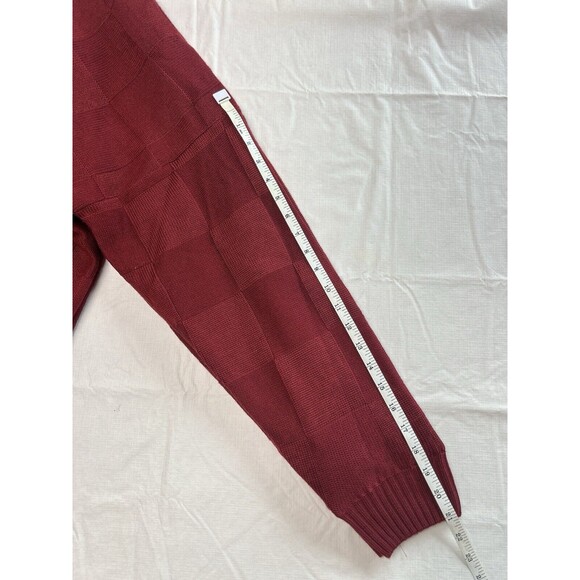 St Andrews Collection Lined Golf Sweater Mens Large Brick Red Made in Scotland - Picture 4 of 6